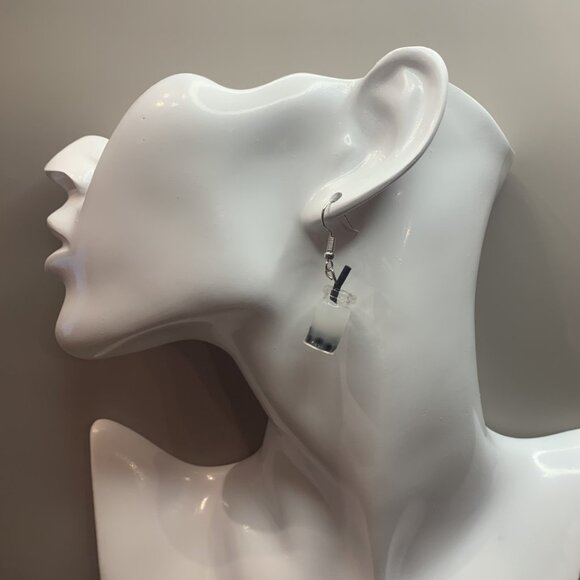 Milk Shake Earring, Drink Earring, Funny Food Earring, Gift Idea, Shake Earring - Picture 3 of 5